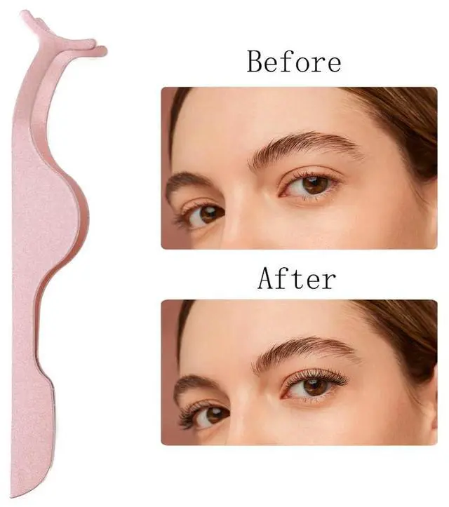 Alt view image 5 of 7 - Eyelash Applicator Tool Eyelash Tweezers for Strip Lashes | 3PCS Stainless Steel Lash Extension Applicator Nipper Easy Apply & Remove Lashes Makeup Tools (Black, Rose Gold,Rainbow)