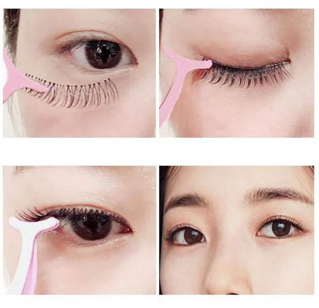 Alt view image 7 of 7 - Eyelash Applicator Tool Eyelash Tweezers for Strip Lashes | 3PCS Stainless Steel Lash Extension Applicator Nipper Easy Apply & Remove Lashes Makeup Tools (Black, Rose Gold,Rainbow)