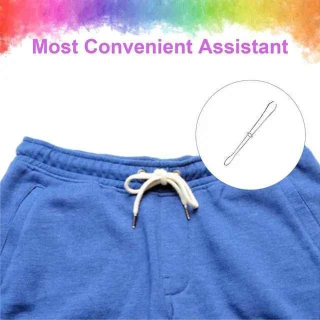 Alt view image 3 of 6 - 4 Pcs Bodkin Drawstring Threaders,Metal Drawstring Threader Tweezers Easy Quick Insert Drawstring DIY Rope Threader Clip Bodkin Sewing Tool for Sweatpants,Hoodies,Swim Trunks