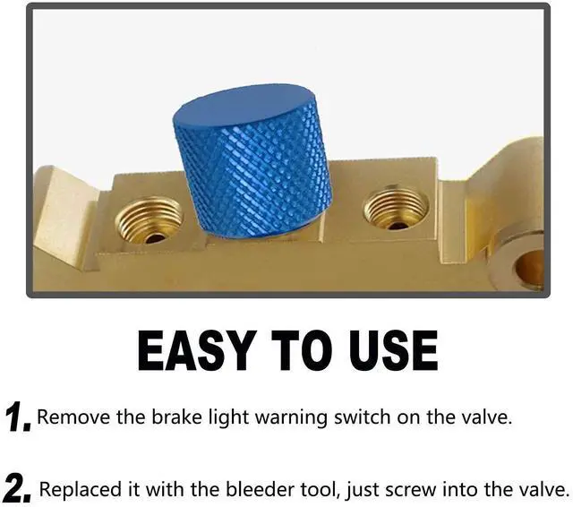 Alt view image 2 of 6 - Proportioning Valve Bleeder Tool, Valve Bleeding Tool Compatible with GM Combination Valves, PV2 PV4, Disc/Disc Disc/Drum 172-1353 172-1371 (Blue)