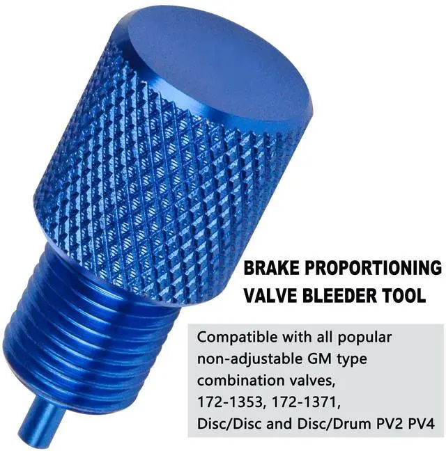 Alt view image 3 of 6 - Proportioning Valve Bleeder Tool, Valve Bleeding Tool Compatible with GM Combination Valves, PV2 PV4, Disc/Disc Disc/Drum 172-1353 172-1371 (Blue)