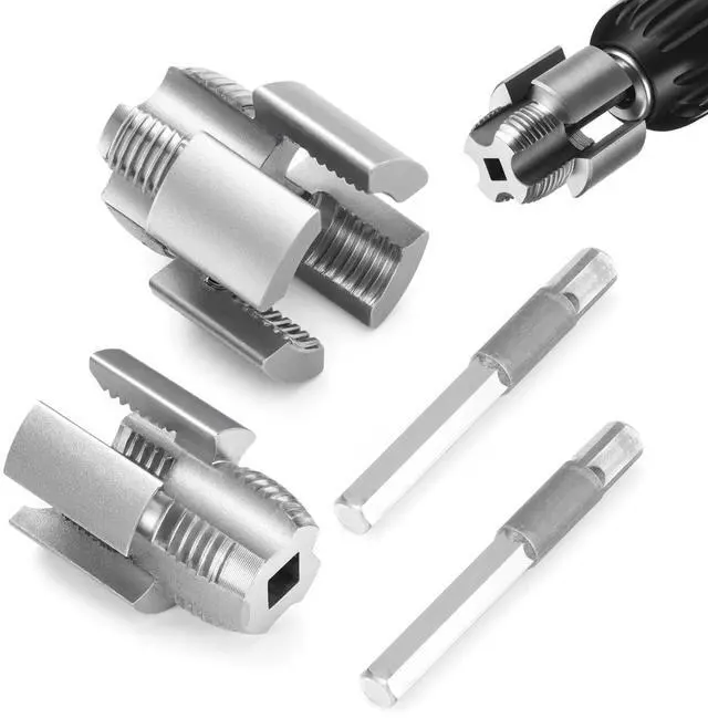 Main image of 2Pcs Integrated Internal & External PVC Pipe Threading Tool Set | 1/2" (DN15) 3/4" (DN20) Pipe Sizes Rethreading Tool, Compatible Most Types of Electric Drills PVC Pipe Threader Kit