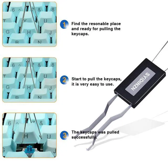 Alt view image 3 of 7 - Puller Stainless Steel Key Removal Tool Keycaps Remover for Mechanical Keyboard Removing Fixing Tools
