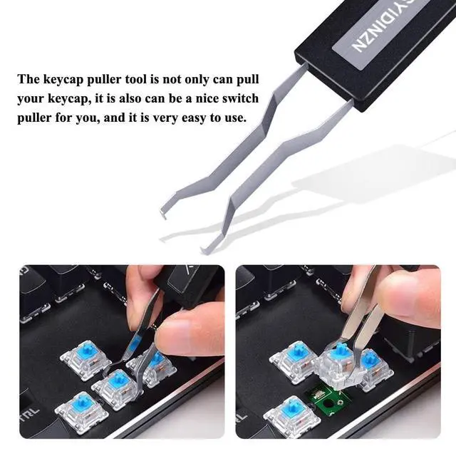 Alt view image 4 of 7 - Puller Stainless Steel Key Removal Tool Keycaps Remover for Mechanical Keyboard Removing Fixing Tools