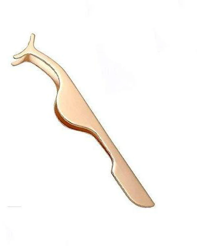 Alt view image 4 of 5 - False Eyelashes Applicator Tool Eyelash Extension Tweezers Remover Clip Tweezers Nipper (Golden)