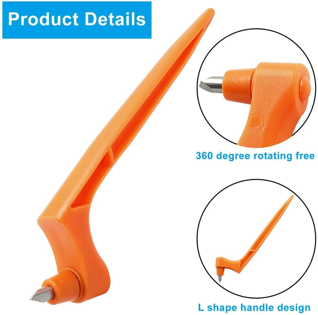 Alt view image 2 of 6 - Orange Craft Cutting Tools Pen | 3 Different 360 Degree Rotating Blades, Stainless Steel Cutter, For Stencils Scrapbooks DIY Crafts