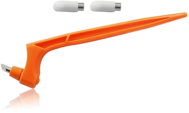 Alt view image 5 of 6 - Orange Craft Cutting Tools Pen | 3 Different 360 Degree Rotating Blades, Stainless Steel Cutter, For Stencils Scrapbooks DIY Crafts