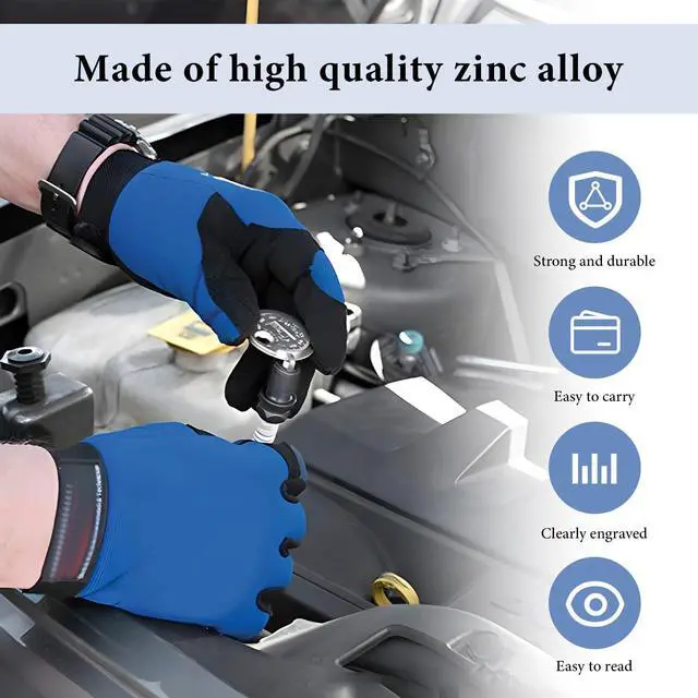 Alt view image 5 of 6 - NYTKL Spark Plug Measuring Tool, Wire Spark Plug Gap Gauge Scaled from 0.020 to 0.100 Inch, Universal Zinc Alloy Spark Plug Adjustment Tools Gapper Gauge, Car Accessories (1PCS)