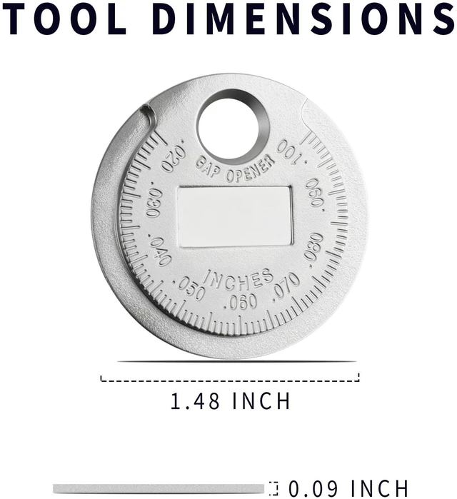 Alt view image 2 of 7 - 1PC Car Spark Plug Measuring Tool,Standard 0.020 to 0.100 Inch Cars Spark Plug Gap Tool for Quick Reading Scale,Essential Car Accessories Sparks Plugs Gapping Tools