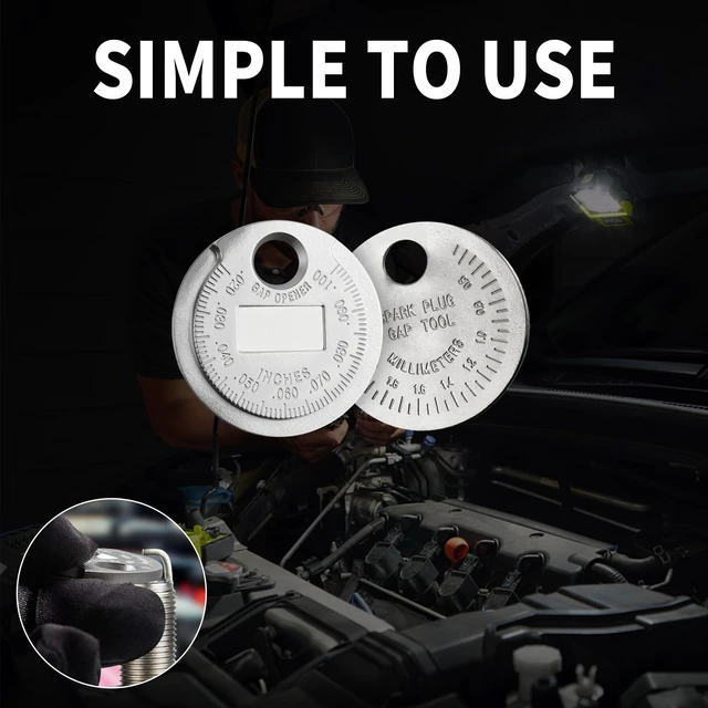 Alt view image 7 of 7 - 1PC Car Spark Plug Measuring Tool,Standard 0.020 to 0.100 Inch Cars Spark Plug Gap Tool for Quick Reading Scale,Essential Car Accessories Sparks Plugs Gapping Tools