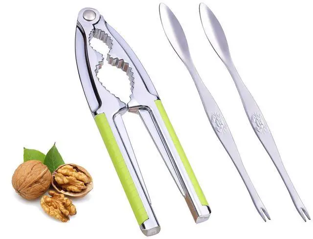 Main image of Nut Cracker, Nutcracker, Seafood Tools, Walnut Cracker for All Nuts, Heavy Duty Shell Cracker with 2 PCS Forks/Picks, Lobster Crab Crackers with Non-slip Handle