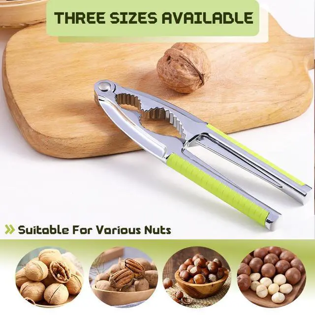 Alt view image 6 of 7 - Nut Cracker, Nutcracker, Seafood Tools, Walnut Cracker for All Nuts, Heavy Duty Shell Cracker with 2 PCS Forks/Picks, Lobster Crab Crackers with Non-slip Handle