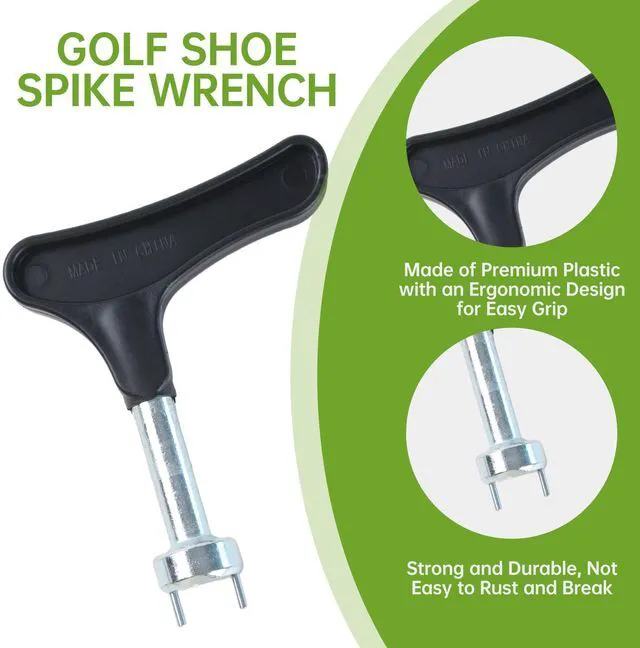 Alt view image 4 of 7 - Golf Spike Wrench Zinc Alloy Golf Spike Tool with Ergonomic Handle Universal Spike Shoes Replacement Tool for Spike Shoes