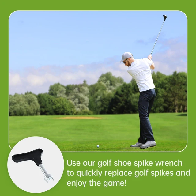Alt view image 5 of 7 - Golf Spike Wrench Zinc Alloy Golf Spike Tool with Ergonomic Handle Universal Spike Shoes Replacement Tool for Spike Shoes