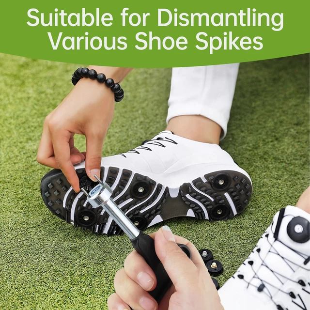 Alt view image 6 of 7 - Golf Spike Wrench Zinc Alloy Golf Spike Tool with Ergonomic Handle Universal Spike Shoes Replacement Tool for Spike Shoes