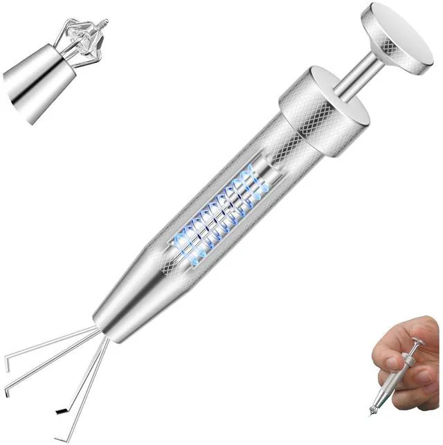 Alt view image 7 of 7 - Anti-Slip Piercing Ball Grabber Tool with Ergonomic Design for Changing Jewelry, Stainless Steel Jeweler Pick Up 4 Claw Gem Piercing Changing Tool Body Piercing Kit for Ear Nose Lip