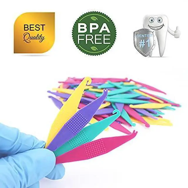 Alt view image 4 of 6 - 20 Pack Braces Rubber Band Tool Dental Elastic Rubber Bands Placers for Braces Disposable Plastic Orthodontic Elastic Placers