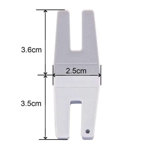 Alt view image 3 of 5 - 2PCS Sewing Tools Button Clearance Plate Button-Reed Hump Jumper Presser Foot 413105601 Fit All Husqvarna Viking Pfaff Brother Singer Juki Janome Sewing Machine
