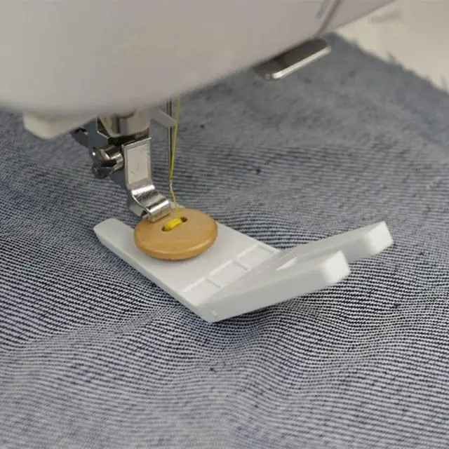 Alt view image 5 of 5 - 2PCS Sewing Tools Button Clearance Plate Button-Reed Hump Jumper Presser Foot 413105601 Fit All Husqvarna Viking Pfaff Brother Singer Juki Janome Sewing Machine
