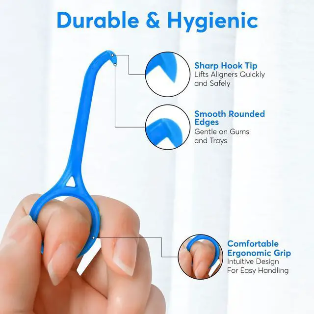 Alt view image 2 of 5 - Dr. Taylors Removal Tool - The only Dentist Designed and Approved. Aligners and Dentures. Safe and Easy to Use with Anti-Slip Grip. 2 Pack