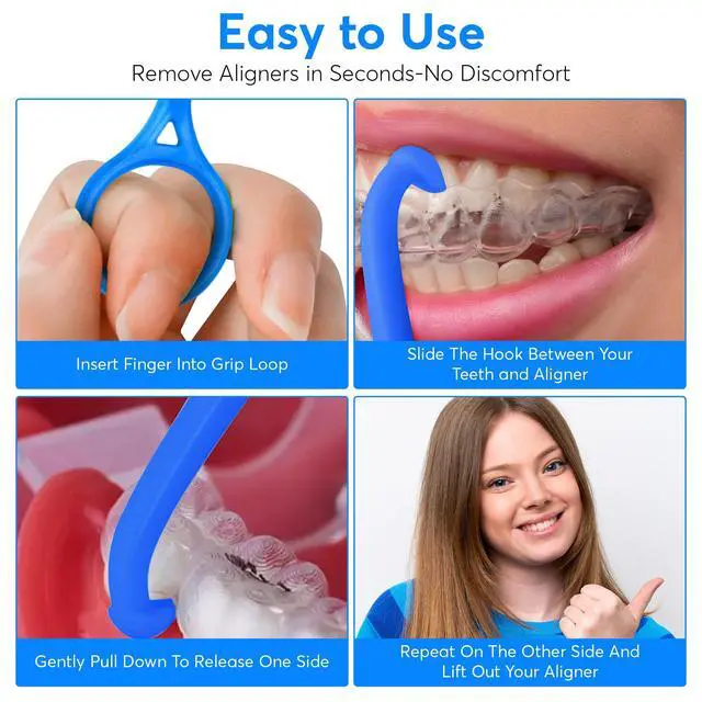 Alt view image 5 of 5 - Dr. Taylors Removal Tool - The only Dentist Designed and Approved. Aligners and Dentures. Safe and Easy to Use with Anti-Slip Grip. 2 Pack