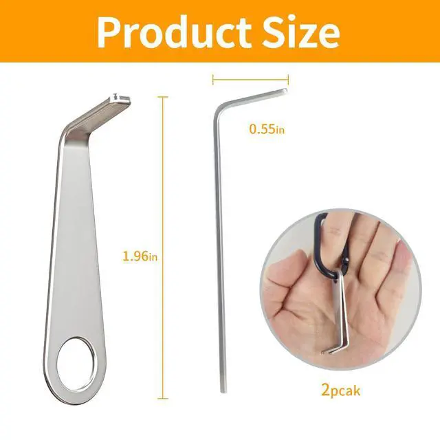 Alt view image 3 of 7 - Doorbell Removal Key for All-New Battery Doorbell 2024, Metal, 2 Pack | Metal Release Tool Opens the Doorbell Mount for Battery Changes and Maintenance, with Keychains to Help Prevent Loss