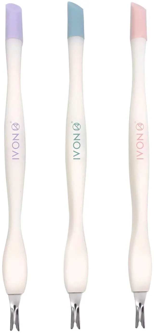 Main image of Cuticle Trimmer with Pusher, 3pcs Rubber Tip Cuticle Tool for Nail Art