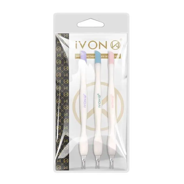 Alt view image 7 of 7 - Cuticle Trimmer with Pusher, 3pcs Rubber Tip Cuticle Tool for Nail Art