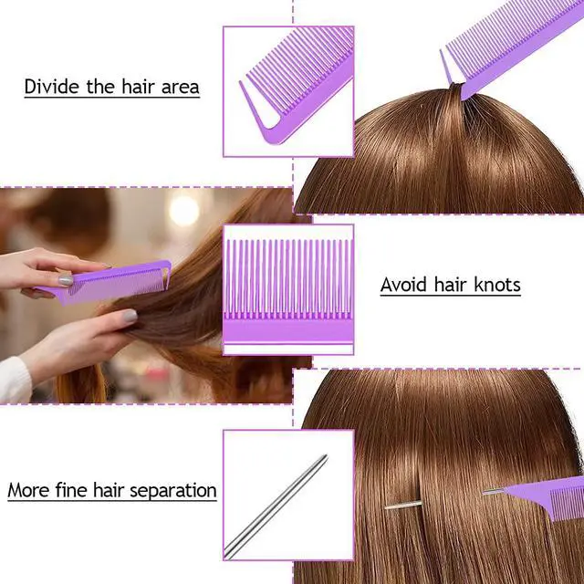 Alt view image 4 of 6 - Hair Loop Tool, French Braid Tool for Hair Styling, Daliy or Dance | Durable Plastic, DIY Hair Styling, Daily at Home, Salon, For Girl, Women and Dancer, Topsy Tail Hair Tools with Rat Tail Comb