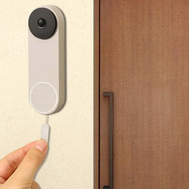 Alt view image 6 of 7 - 2-Pack Doorbell Key Tool, Doorbell Opening Pin Tool, Release Removal Pin Security Key Replacement Tool Compatible with Arlo, Nest and Eufy Video Doorbell Remove Doorbell Mount and Battery Replacement