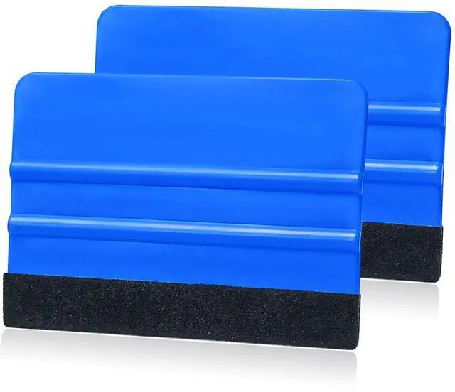 Main image of 2 Pcs Wallpaper Smoothing Tool, Vinyl Felt Squeegee Window Tint Film Tool | Fit for Vehicle, Window, Glass, Peel and Stick Wallpaper (blue)