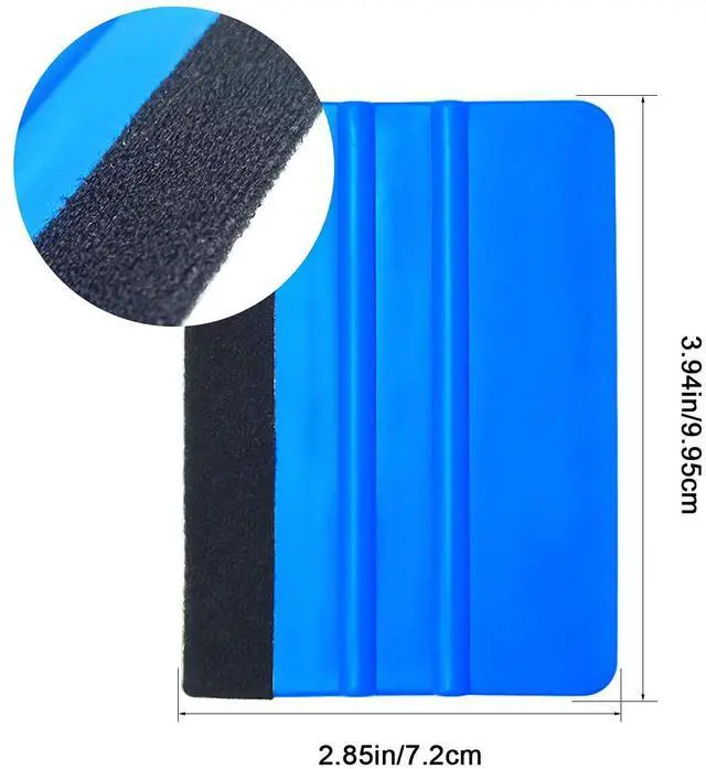 Alt view image 2 of 7 - 2 Pcs Wallpaper Smoothing Tool, Vinyl Felt Squeegee Window Tint Film Tool | Fit for Vehicle, Window, Glass, Peel and Stick Wallpaper (blue)
