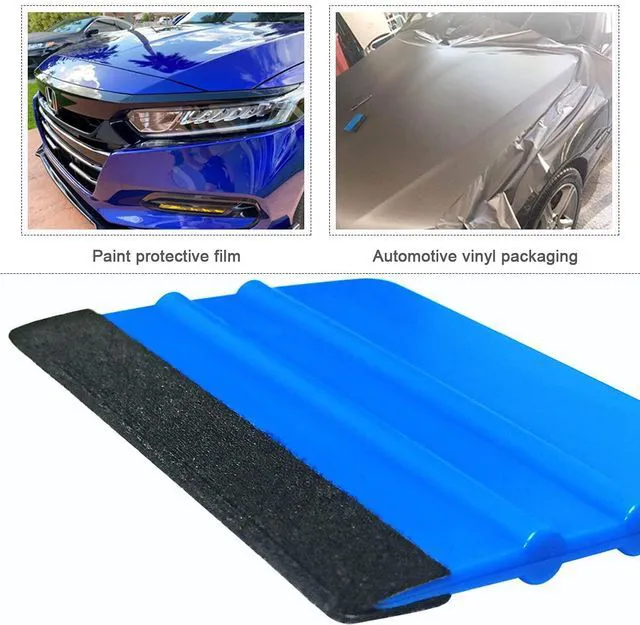 Alt view image 3 of 7 - 2 Pcs Wallpaper Smoothing Tool, Vinyl Felt Squeegee Window Tint Film Tool | Fit for Vehicle, Window, Glass, Peel and Stick Wallpaper (blue)