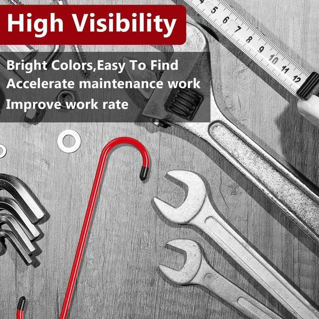 Alt view image 5 of 7 - 2PCS Brake Caliper Hanger Compression Mechanic Tool with Rubber Tips | Durable Steel, Rust-Proof Automotive Tools for Braking, Axle, Suspension, Herramientas para Extensión de Frenos