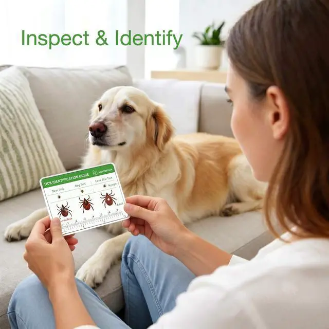 Alt view image 5 of 7 - Tick Removal Tool & Twister Kit for Dogs, Cats & Humans, 4-Pack Portable Tick Remover Spoon & Puller Set with ID Card - First Aid Pet Tick Hook Picker for Camping, Hiking & Outdoors