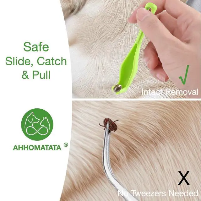 Alt view image 2 of 7 - Tick Removal Tool & Twister Kit for Dogs, Cats & Humans, 4-Pack Portable Tick Remover Spoon & Puller Set with ID Card - First Aid Pet Tick Hook Picker for Camping, Hiking & Outdoors
