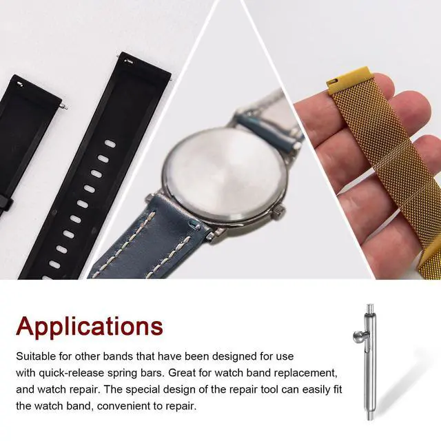 Alt view image 6 of 6 - 24pcs 13mm Quick Release Spring Bar 1.5mm Diameter Stainless Steel Watch Pins Replacement Band Link Pins Lugs for Watch Band Straps