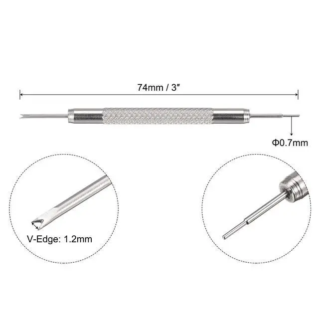 Alt view image 3 of 5 - 24mm Spring Bar Watch Band Pins Replacement with Spring Bar Removal Tool Kit, 1.5mm Dia, 8 PCS