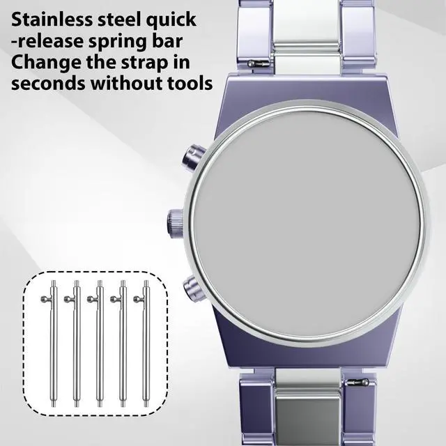 Alt view image 5 of 7 - 15Pcs 22mm Quick Release Spring Bars, Stainless Steel Watch Pins Replacement Strap Link Pins for Quick Release Watch Bands(22mm)