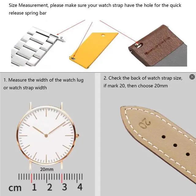 Alt view image 3 of 7 - 16mm Watch Strap Quick Release Spring Bars, 1.8mm Diameter Stainless Steel Watch Band Pins Replacement 4pcs