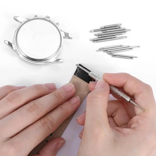 Alt view image 5 of 7 - 30Pcs Watch Band Pins Replacement Kit, Bracelet Pin Removal Tool, Watchband Clip Spring, Diameter 1.5-1.8mm Heavy Duty Stainless Steel Adjustment Tool Double-Ended Pin Spring Bars for Bracelet Repair
