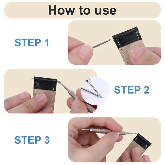 Alt view image 7 of 7 - 30Pcs Watch Band Pins Replacement Kit, Bracelet Pin Removal Tool, Watchband Clip Spring, Diameter 1.5-1.8mm Heavy Duty Stainless Steel Adjustment Tool Double-Ended Pin Spring Bars for Bracelet Repair