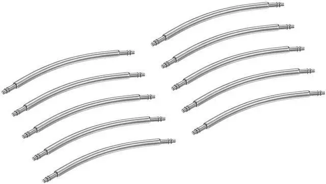 Main image of 10pcs Watch Band Pins 28mm Curved Spring Bar Pin 1.8mm Dia Stainless Steel Double Flanged End Link Repair Kit for Watch Band Bracelet