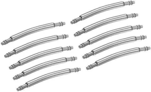 Main image of 10pcs Watch Band Pins 16mm Curved Spring Bar Pin 1.3mm Dia Stainless Steel Double Flanged End Link Repair Kit for Watch Band Bracelet