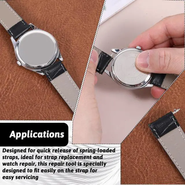 Alt view image 6 of 7 - 4 Pcs Quick Release Spring Bar, 22mm Stainless Steel Watch Band Pins Replacement, Strap Link Pins Watch Repair Accessories