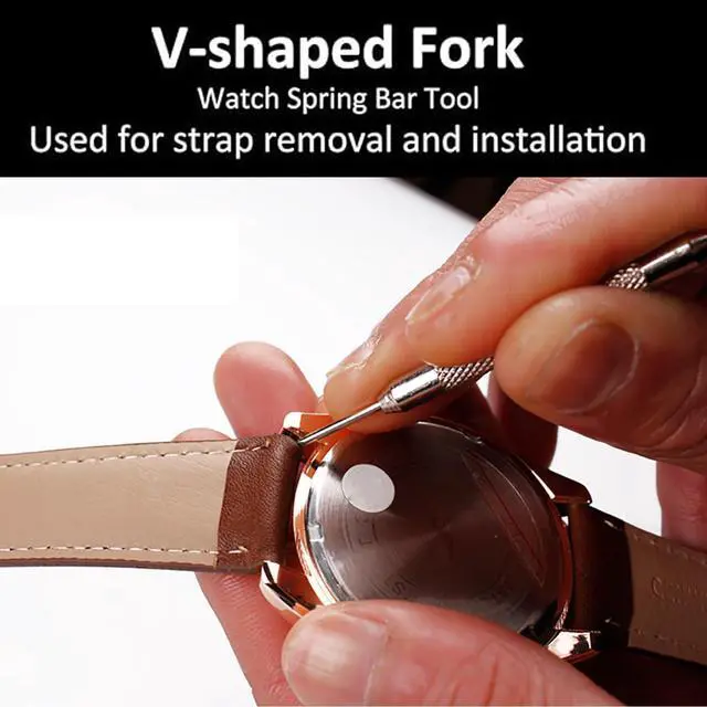 Alt view image 3 of 4 - Watch Band Removal Tool Watch Strap Stainless Steel Spring Bar Pins Install Repair Replacement Strap Removal Tool Accessories