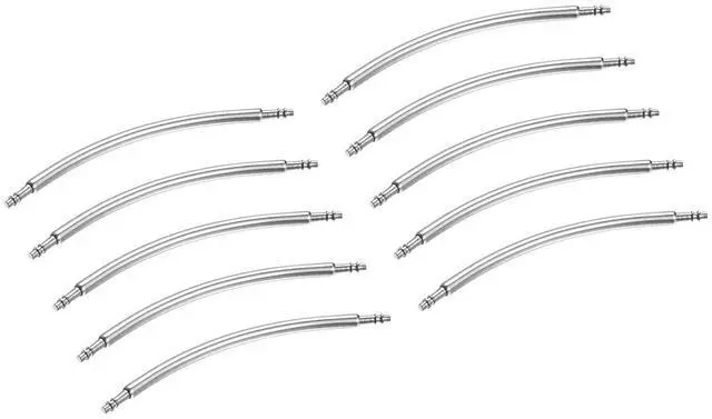 Main image of 10pcs Watch Band Pins 30mm Curved Spring Bar Pin 1.5mm Dia Stainless Steel Double Flanged End Link Repair Kit for Watch Band Bracelet
