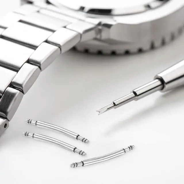 Alt view image 7 of 7 - 10pcs Watch Band Pins 30mm Curved Spring Bar Pin 1.5mm Dia Stainless Steel Double Flanged End Link Repair Kit for Watch Band Bracelet