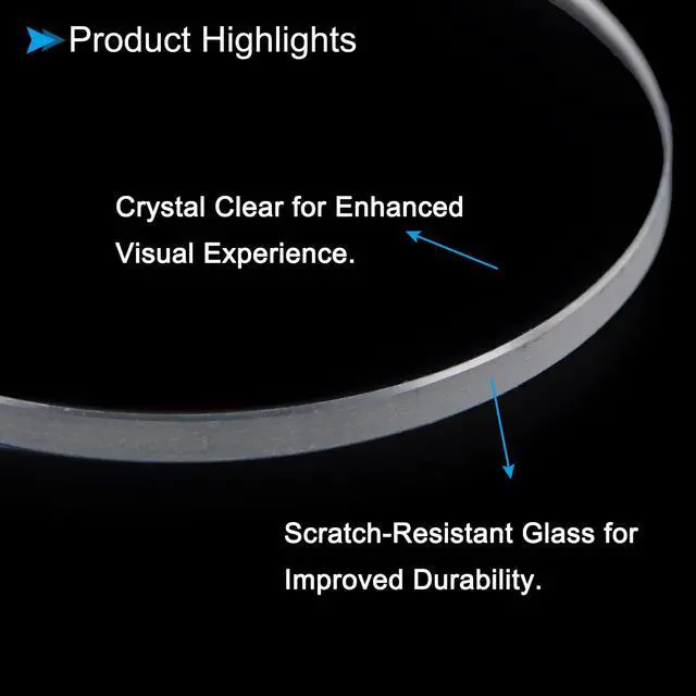 Alt view image 5 of 6 - Watch Glass Crystal Lens 26mm Diameter 1.5mm Thick Round Flat Mineral | Ultra-Clear, Watch Glass Replacements, Applications, for Watchmaker DIY Repairs