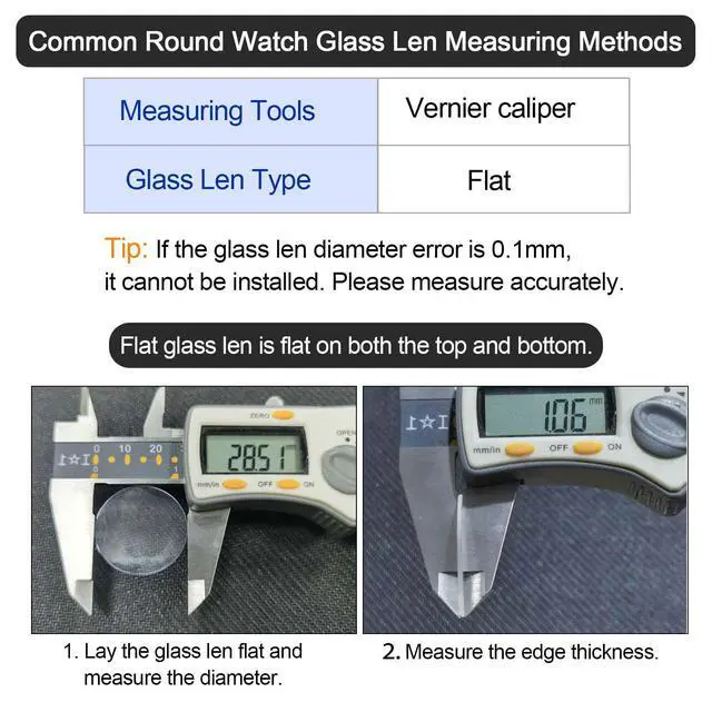 Alt view image 3 of 7 - Watch Clear Crystal Lens Glass 39.5mm Dia. 2.5mm Thick Round Flat Mineral High Transmittance Watch Glass Replacement Part for Watchmaker Repair